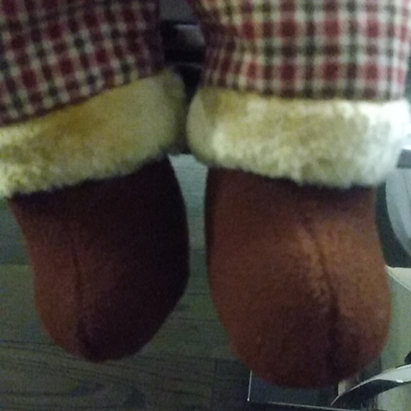 Classic Holiday Shelf Sitter Plush Teddy Bear with Santa Hat & Sack 17" Long - Picture 6 of 6